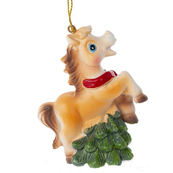 Фигурка декоративная подвесная &quot;Лошадка&quot;, L6 W3 H8 см, 6в.