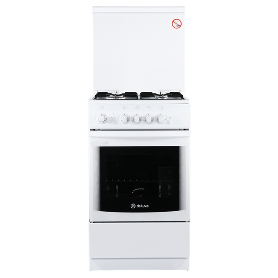 Плита газовая De Luxe 5040.36г (кр) белый реш.сталь