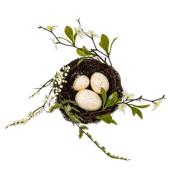 Изделие декоративное &quot;Гнездо пасхальное&quot;, L16 W16 H6 см, 3в.
