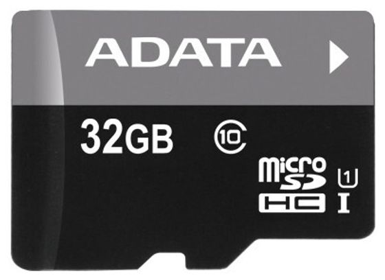 Карта памяти microSDHC 32Gb Class10 ADATA AUSDH32GUICL10-RA1 + адаптер