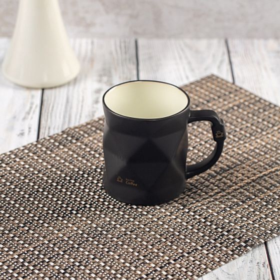 Кружка BLACK&WHITE черная 390мл