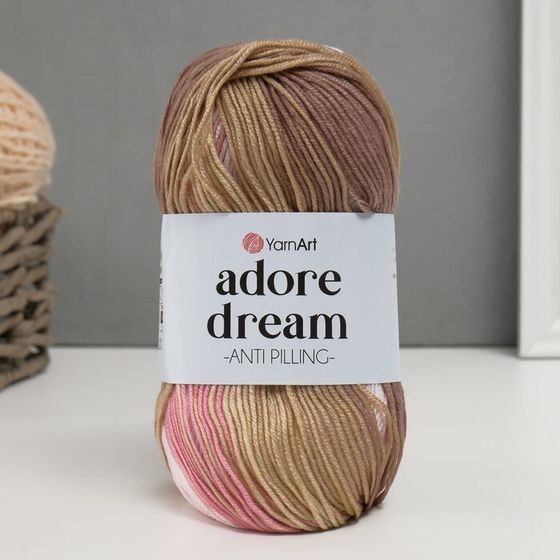 Пряжа &quot;Adore Dream&quot; 100% акрил антипиллинг 280м/100г (1051 беж-роз)