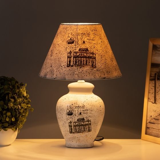 Лампа настольная керамика «Римская империя» Е14 220 В 39×25×25 см RISALUX
