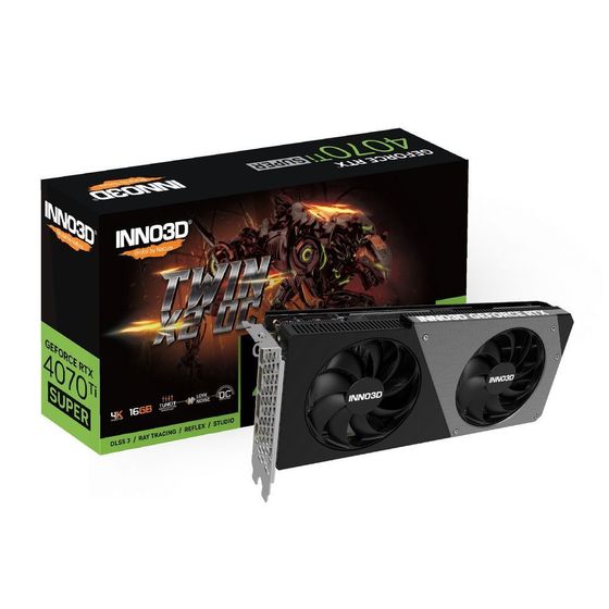 Видеокарта INNO3D RTX4070Ti SUPER TWIN X2 OC 16GB GDDR6X 256bit 3xDP HDMI 2FAN