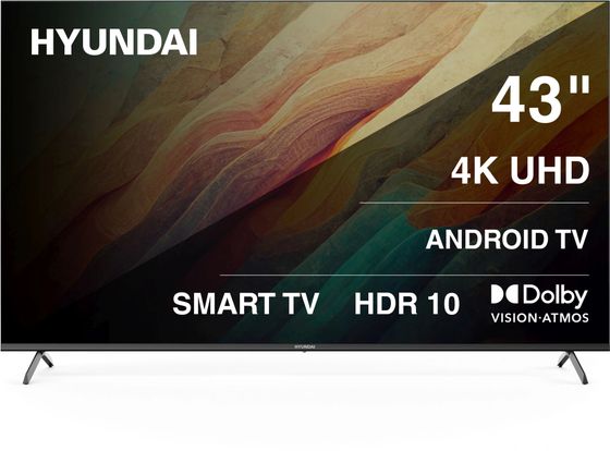 Телевизор LED 43&quot; Hyundai H-LED43BU7009 черный 4К SmartTV Android