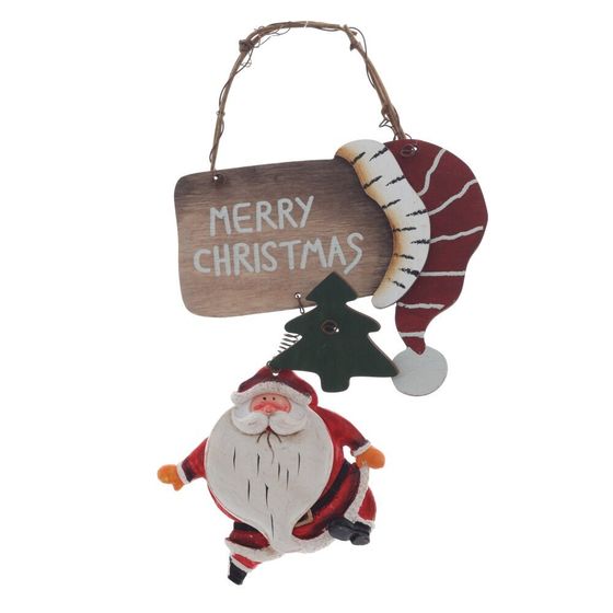 Изделие декоративное подвесное &quot;Дед Мороз&quot;, L12,5 W2,5 H21 см, 4в.