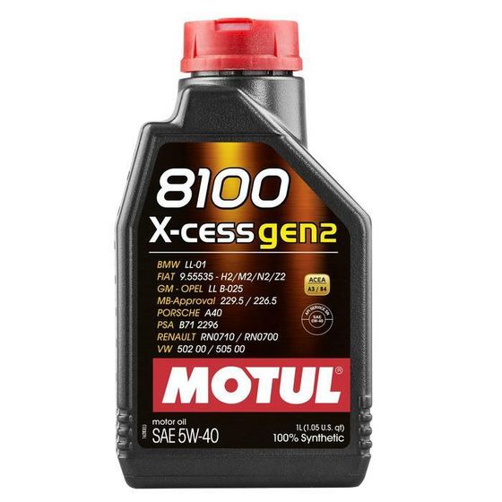 Масло моторное Motul 8100 X-cess GEN2 5w-40, 1 л 109774