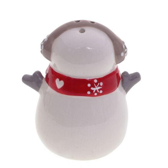 Набор: солонка и перечница &quot;Снеговик меломан&quot;, L6,5 W5 H7,5 см