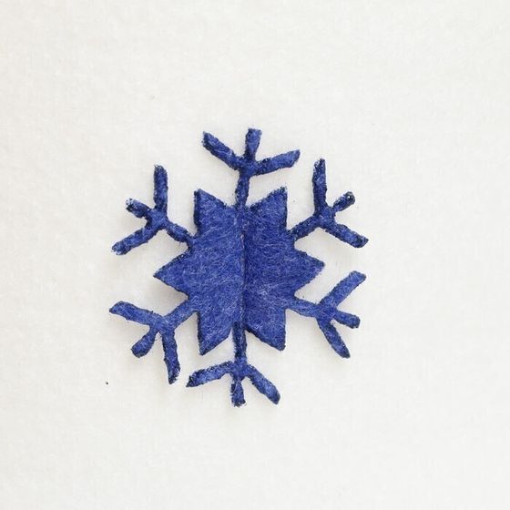 !09 Набор банный подарочный "С Новым годом" (коврик, рукавица, шапка), войлок, синий