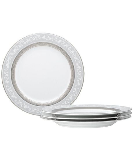 Crestwood Platinum Set of 4 Accent Plates, Service For 4