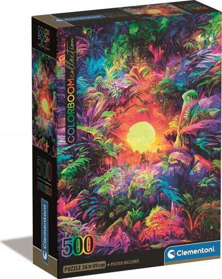 Clementoni Puzzle 500 elementów Compact Psychedelic Jungle Sunrise