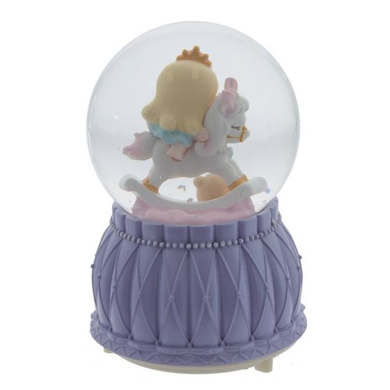 Фигурка декор &quot;Девочка на лошадке&quot; в стекл шаре (муз, подсвет, 2xAAA н/п), D8 см, Д9 Ш9 В13 см