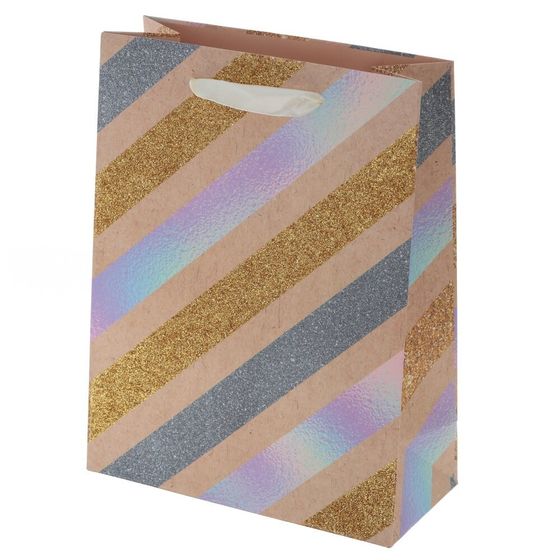 Пакет подарочный (бумага 210г/м2, блок микс 12шт), L18 W8 H23,5 см, 4в.