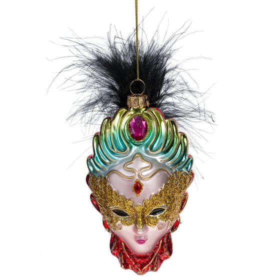 Украшение новогоднее &quot;Маска&quot;,  L7 W3 H16 см, 3в.
