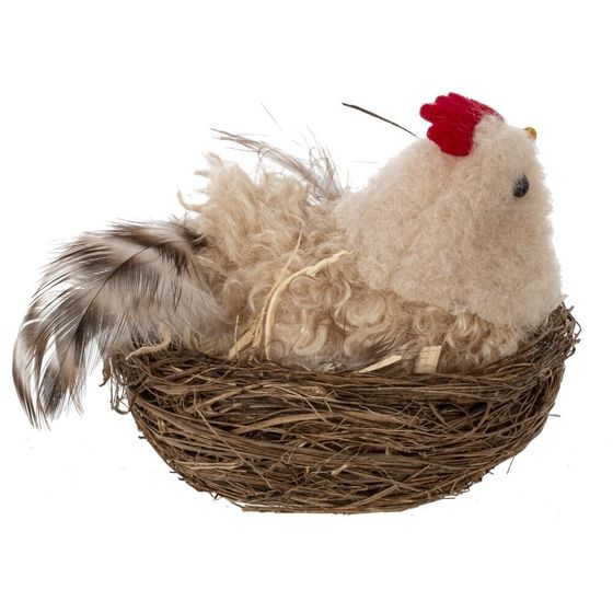 Изделие декоративное &quot;Гнездо пасхальное&quot; (блок 6шт), L7 W7 H7 см, 3в.
