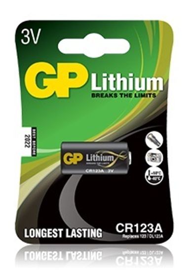 Батарейка GP Lithium CR123A блистер (1шт)