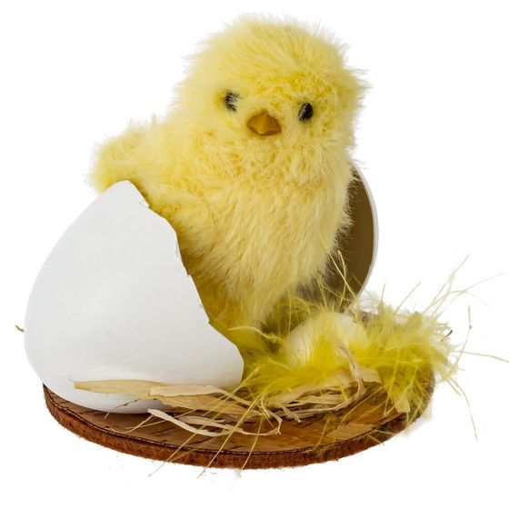 Фигурка декоративная &quot;Цыпленок&quot; (блок 6шт), L9 W8 H9 см, 3в.