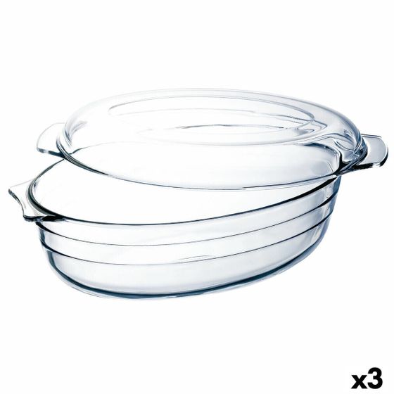 Поднос Ô Cuisine Ocuisine Vidrio С крышкой 3 L 1,1 L Прозрачный Cтекло 3 штук