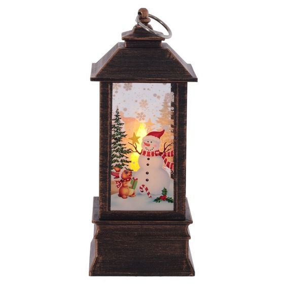 Изделие декоративное &quot;Фонарь&quot; (подсвет, AAAх3 н/п)  L7,5 W7 H18 см, 2в.