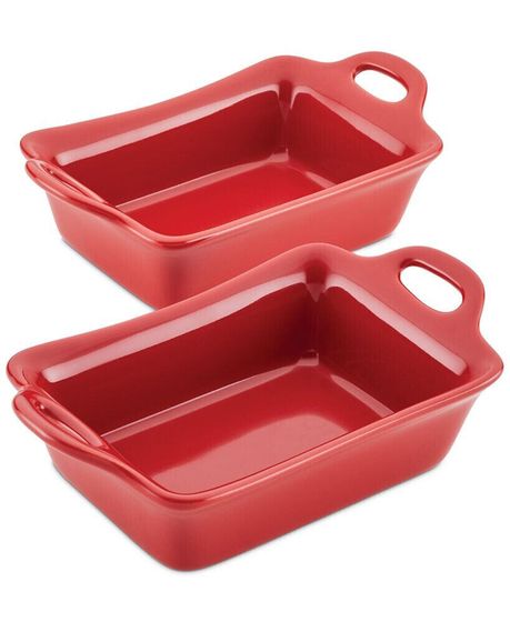 Ceramics Rectangular Au Gratin Set, 2-Piece