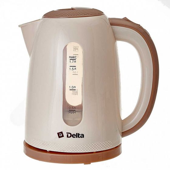 Чайник электрический Delta DL-1106 1,7л 2200 Вт бежевый