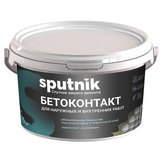 Грунтовка Sputnik бетоконтакт универсальная, 3 кг