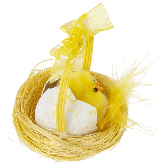 Набор из 2-х изделий декоративных &quot;Гнездо пасхальное&quot;, L11 W6 H6 см