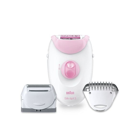 Эпилятор Braun SE-3270 скорости: 2 насадки:2шт от сети белый/розовый