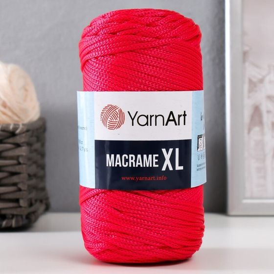 Пряжа &quot;Macrame XL&quot; 100% полиэстер 130м/250г (163 красный)