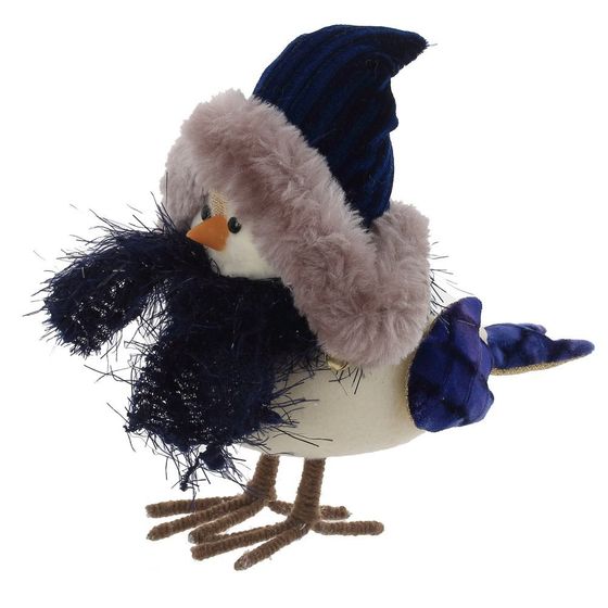 Изделие декоративное "Птичка", L15 W9 H18 см, разм.полк. Lп15 Wп9 Hп13 см, 1 штука, дизайн микс