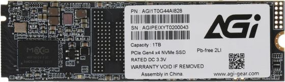 Накопитель SSD 1TB AGi PCIe 4.0 x4 AGI1T0G44AI828 AI828 M.2 2280