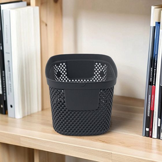 Корзинка NICKEL тёмно-серая 3л 15.5×22.3×13см