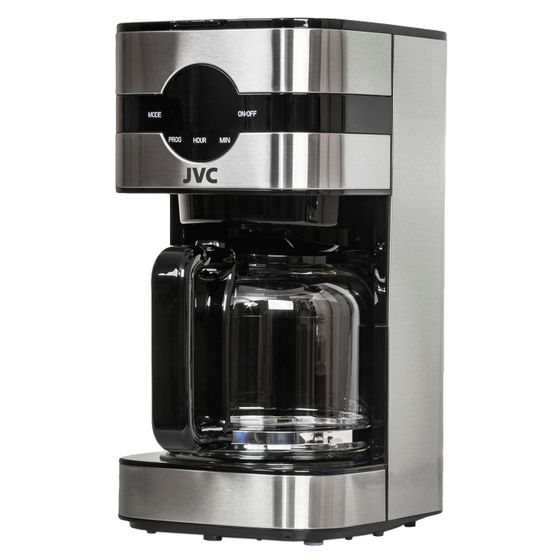 Кофеварка капельная JVC JK-CF28 1000Вт черный/серебристый
