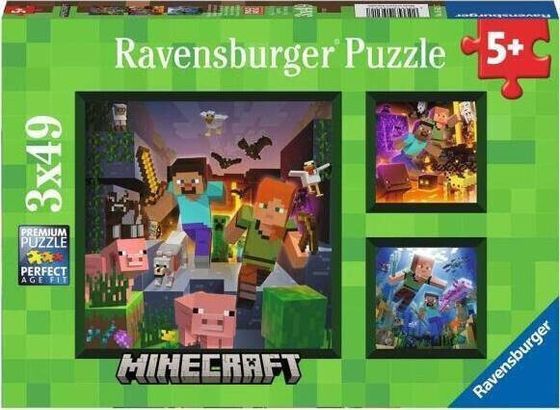 Ravensburger Puzzle 3x49el Minecraft 056217 RAVENSBURGER p8