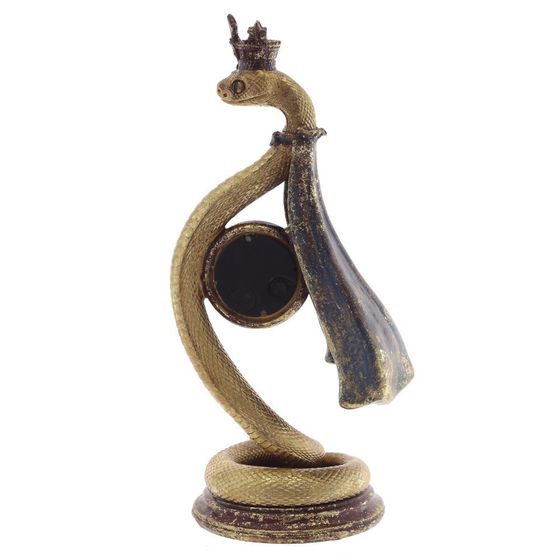 Фигурка декоративная с часами&quot;Змея&quot; (LR44х1 н/п), L11 W9 H24 см