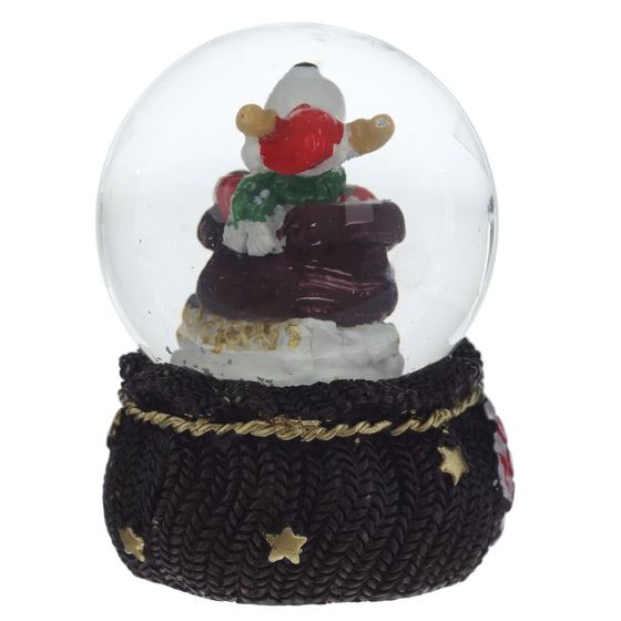 Фигурка декор в стекл шаре &quot;Дед Мороз/Мишка/Олень&quot;, D 4.5 см, L4,5 W5 H6 см, 4в.