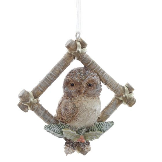 Фигурка декоративная подвесная "Сова", L8,5 W2,5 H8,5 см, 2в.