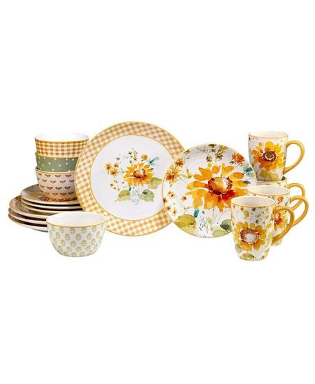 Sunflowers Forever Dinnerware Set, 16 Piece