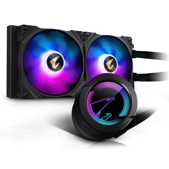 Система водяного охлаждения Gigabyte AORUS WATERFORCE 280, 2 x 140mm ARGB Fan, RTL {6} (552367)