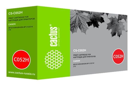 Картридж лазерный Cactus CS-C052H 052H черный (9200стр.) для Canon MF421/426/428/429/LBP 212/214/215