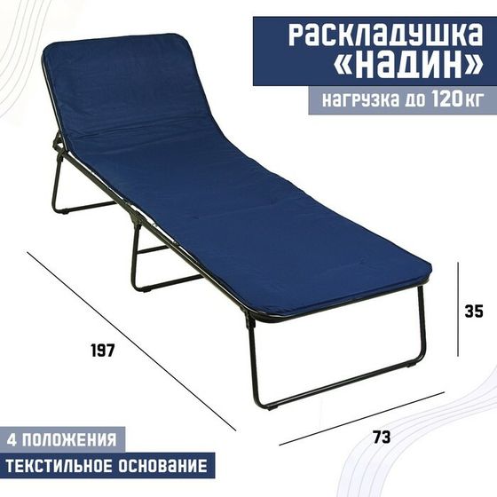 Раскладушка &quot;Надин&quot; МИКС с408,  197х73х35 см