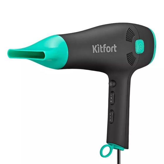 Фен Kitfort КТ-3222 2000Вт черный/бирюзовый