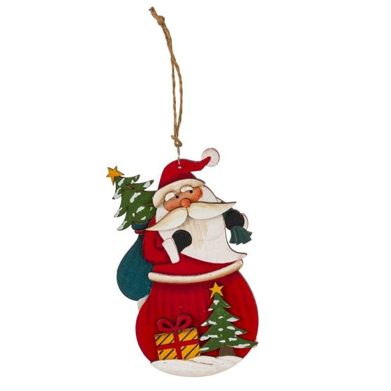 Изделие декоративное подвесное "Дед Мороз", L10 W0,5 H13 см, 4в.