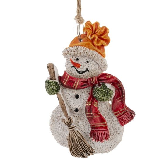 Изделие декоративное подвесное "Снеговик", L6,5 W1,5 H8,5 см, 4в.