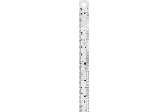 Линейка стальная Deli DL8015Y 150мм нержавеющая сталь