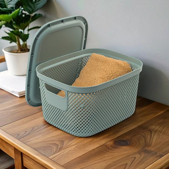 Корзинка NICKEL зелёная 6л 21.7×26.7×15.2см