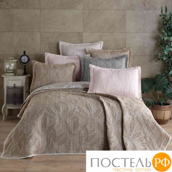 S0410/02 Покрывало EFOR Pique Bedspread YAREN (235*260) с наволочками пудра