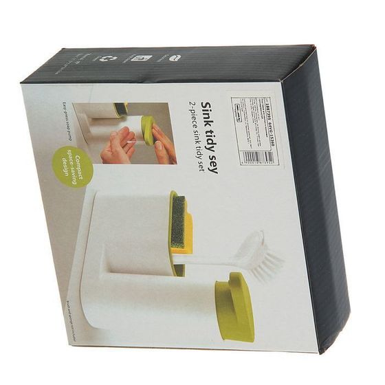 !Подставка для ванных и кухонных принадлежностей с дозатором, 6x17,5x19 см, цвет МИКС