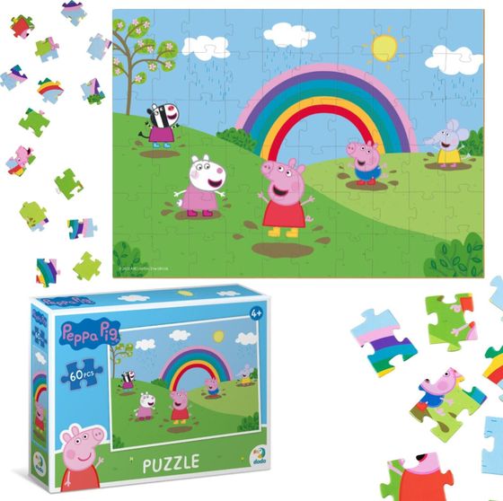 Dodo PUZZLE ŚWINKA PEPPA 60 ELEMENTÓW PEPPA PIG UKŁADANKA DLA NAJMŁODSZYCH