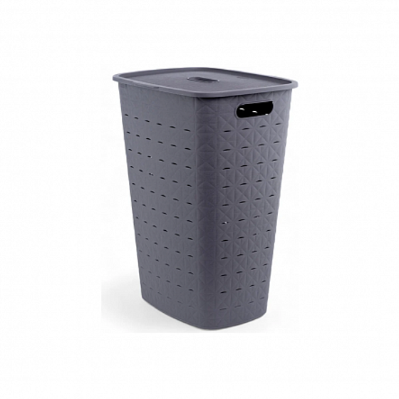 Корзина для белья SOFTEX тёмно-серая 56л